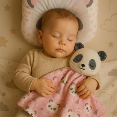 Imagem de Kit de Naninha Paninho com Bichinho Pelúcia + Travesseiro Anatômico Be