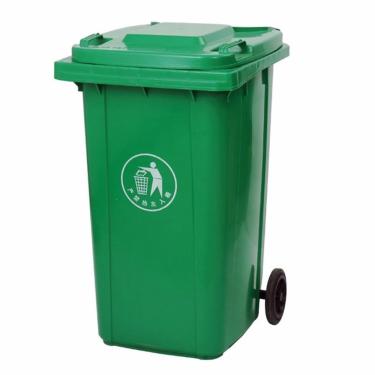 Imagem de Lixeira Com Rodas Para Áreas Externas Lixeira Grande 100L 120L 240L Com Tampa Lixeira Residencial Comercial Lixeira Para Serviços Pesados Para Escritório/restaurante/escola/cozinha(Green,120L)