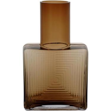 Imagem de SANVICTOR GARRAFA DECORATIVA 23x14x8cm VIDRO ÂMBAR