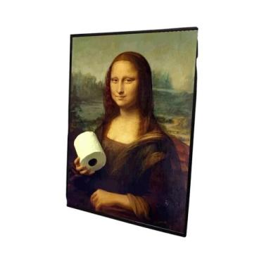 Imagem de Engraçado Mona Lisa Toilet Poster Autoadesivo À Prova D'água Arte Ades