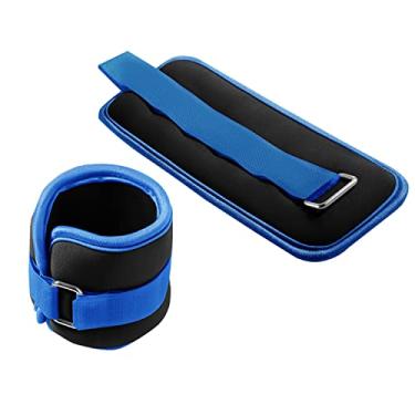 Imagem de Pesos no tornozelo, pesos de perna do braço do pulso para mulheres, crianças, 2 x 0,25 kg/0,5 kg/0,75 kg, par de alças de pulso ajustáveis, para ginástica infantil, dança, exercícios aeróbicos