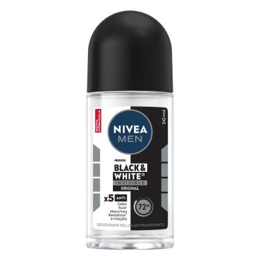 Imagem de Desodorante Nivea Antitranspirante Roll On Invisible for Black & White 50ml
