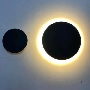 Imagem de Kit 6 Arandelas LED Moderna Preta 12W Bivolt – Iluminação Econômica e Sofisticada