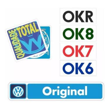 Imagem de Kit De Adesivos Selos Ok De Parabrisa Volkswagen Vw - SPTS