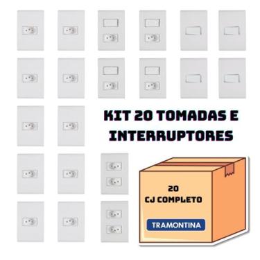 Imagem de Kit 20 Tomadas e Interruptores Linha Liz - Tramontina