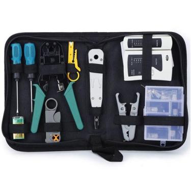 Imagem de Kit Ferramentas Testador Cabo Rede Rj45 Alicate Crimpar RJ11 - Grasep