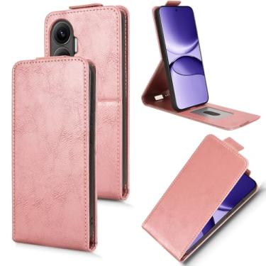 Imagem de Capa compatível com Xiaomi Poco F7 5G, compatível com Xiaomi Redmi Turbo 4 Pro 5G 25053RT47C Flip TPU capa de couro rosa