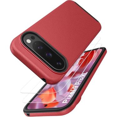 Imagem de Vihibii Capa para Google Pixel 9 Pro XL, [proteção contra quedas de camada dupla] com 2 protetores de tela, capa interna de silicone à prova de choque e capa externa robusta para celular para Google
