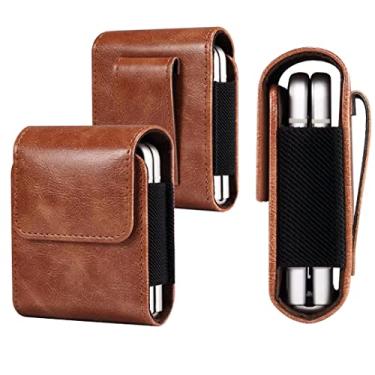 Imagem de Ranyi Capa para Motorola Razr+ (2023), Motorola Razr 40 Ultra, Motorola Razr 5G, Capa Motorola Razr 2019, Capa carteira de couro premium marrom com [passador de cinto] Capa carteira elástica magnética