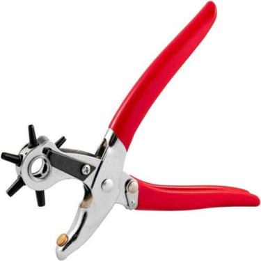 Imagem de Alicate furador couro vazador profissional manual 6 furos papel eva ci