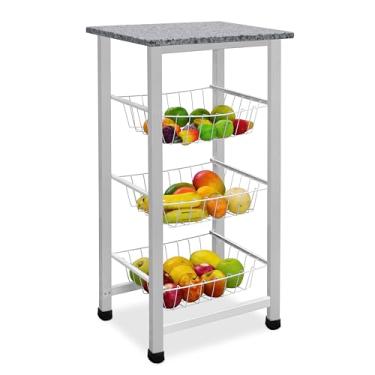 Imagem de Fruteira de Chão Isis Tampo Granito Cozinha