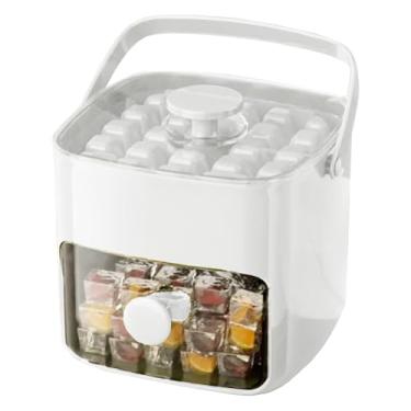 Imagem de Bandeja de de camada dupla com tampa e lixeira, recipiente portátil de armazenamento de com alça e colher para acampamento, festa, piquenique, vida diária, fácil de desvendar, gaveta