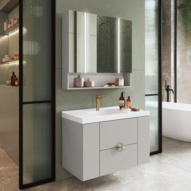 Imagem de Conjunto para Banheiro com Cuba e Espelheira Yescasa Arenas