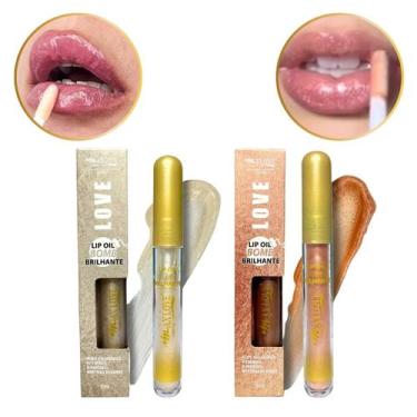 Imagem de Kit 2 Lip Oil Bomb Brilhante 5ml Max Love Vitamina E Lábios