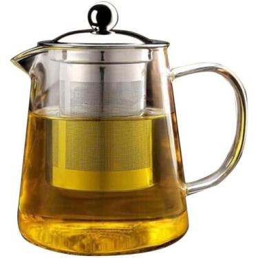 Imagem de Chaleira Bule Vidro Infusora De Inox Direto Ao Fogo 750ml - Wincy