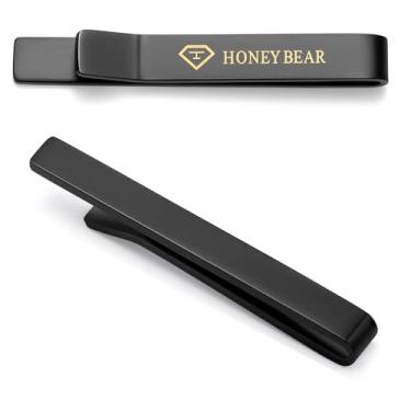 Imagem de HONEY BEAR Barra de prendedor de gravata masculina de 5,4 cm para gravata de tamanho normal, presente de casamento de negócios, 5,4 cm, 5.4cm, Cobre, Sem Pedra Preciosa