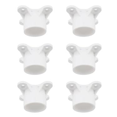 Imagem de Tsnamay Tampas de parafuso de mesa de PVC, conectores de tubo de flange para tubos de 3,4 cm de diâmetro interno para suporte de prateleira de armazenamento DIY, prateleiras de móveis, 6 peças