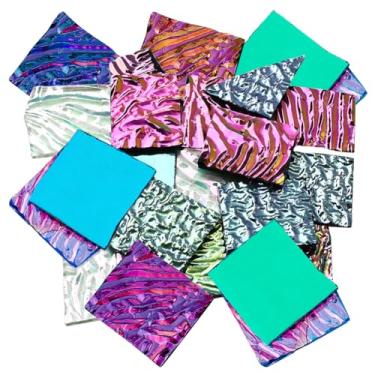 Imagem de SOFPLATE 1 caixa cerca de 84 g de sucata de vidro dicroico peças de vidro fusível com cor iridescente arco-íris fusão forno micro-ondas peças de arte material compatível para fabricação de joias