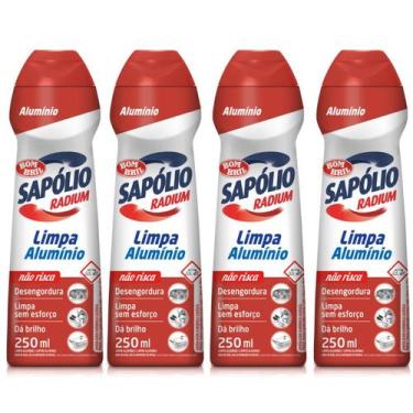 Imagem de KIT 4 Limpa Alumínio Sapólio Radium Bombril 250 ml