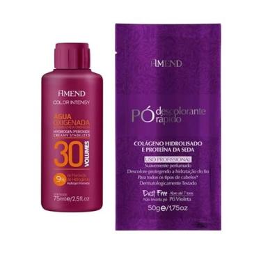 Imagem de Kit Banho de Lua Ox 30 volumes 75ml e Pó Descolorante Rápido Colágeno Hidrolisado e Proteína da Seda 50g.