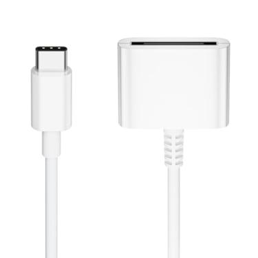 Imagem de Adaptador USB C para fêmea de 30 pinos para iPhone 16, certificado Apple MFi sem áudio tipo C macho para carregador fêmea de 30 pinos e conversor de transferência de dados compatível com iPhone 16 15