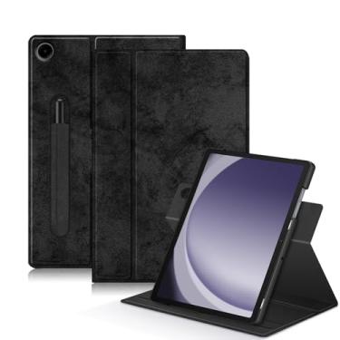 Imagem de Yiernuo Capa para tablet Samsung Galaxy Tab A9 Plus/Galaxy Tab A9 + 11 polegadas 2023 SM-X210/X216/X218, capa com suporte giratório de 360° com hibernar/despertar automático, preta
