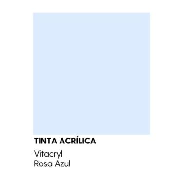 Imagem de Tinta Emborrachada Acetinada Azuis - Vitacryl, Rosa Azul, 3,6 lts