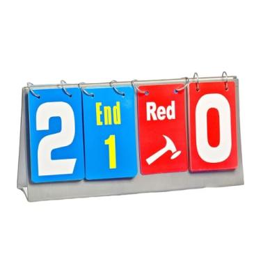 Imagem de Generic Placar de curling de mesa Flip Score Keeper Árbitro Flip Sports Scoreboard Ferramenta de pontuação de partidas de curling para treinamento especial