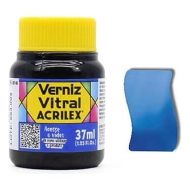 Imagem de Verniz Vitral Para Artesanato Acrilex 37ml Escolha A Cor Perfeito para Copos Garrafas Vaso Outras Perfeito para Copos Garrafas Vasos e Outras Ele Transforma Suas Peças Em Verdadeiras Obras De Arte, Simulando (Turquesa - 501)