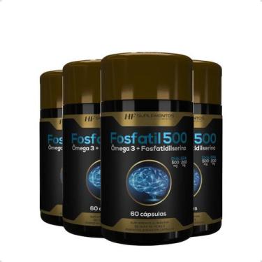 Imagem de 4x fosfatil 500 omega 3 + fosfatidilserina 60caps hf suplementos