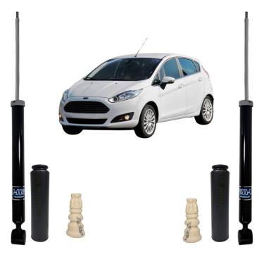 Imagem de Par Kit Batente Axios Traseiro Ford Novo Ka 2014 A 2020 + Amortecedor Nakata