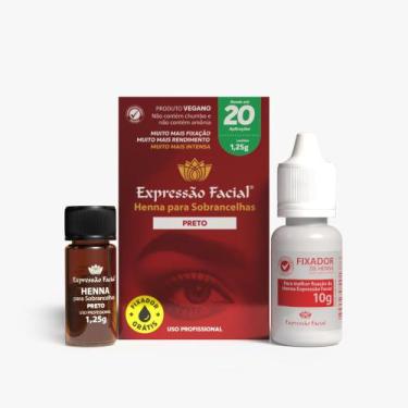 Imagem de Henna para Sobrancelhas Expressão Facial Preto com 1,25g