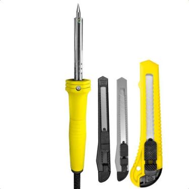 Imagem de Ferro Solda 40W 127V Elétrico Com 3 Estilete Profissional 18mm 9mm - S