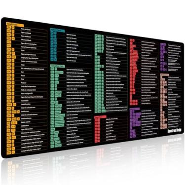 Imagem de DAWNTREES Tapete de mesa extragrande de Excel 2GG, 120 x 60 cm, mouse pad Excel para Windows, tapete de mesa antiderrapante para jogos de escritório e casa