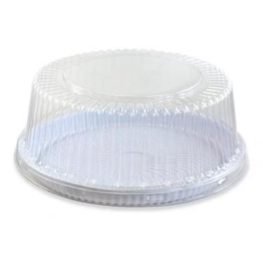 Imagem de 25 UN Embalagem G32M Tampa Plástica para Bolo, 21,5 cm x 9 cm, Transparente