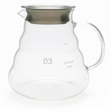 Imagem de Jarra de Vidro Borossilicato Ondulada Para Café Chá e Sucos 800ml Com Marcação