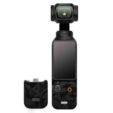 Imagem de Pocket3 Adesivo para câmera Skin Creator Combo adesivo envoltório de vinil antirriscos película protetora acessórios para DJI Osmo Pocket 3 (Shadow Camo Black)