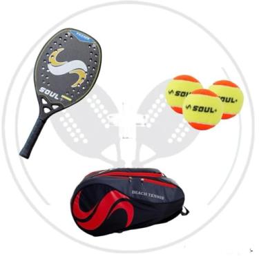 Imagem de raqueteira + raquete para beach tênnis