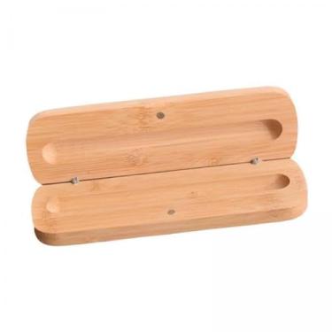 Imagem de SiaBiced 2x Estojo de Madeira para Instrumentos de Escrita E Armazenamento de Lápis