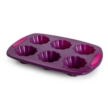 Imagem de Forma Assadeira em Silicone 6 Cavidades para Brioche Muffins Cupcake B