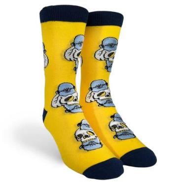 Imagem de Meia Casual Norden Caveiras Cano Alto