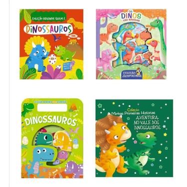 Imagem de Coleção Infantil Dinossauros - Kit com 4 Livrinhos