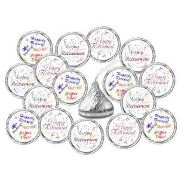 Imagem de Adesivos de beijo Hershey da 324 Retirement com etiquetas de gotas de chocolate para festa de aposentadoria, decoração de lembranças de festa de beijos da Hershey, Happy Retirement, Adesivos de Adesivos de Aposentamento