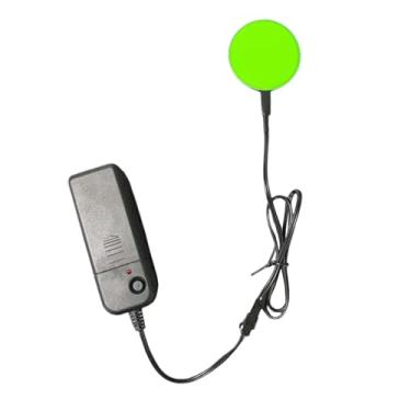 Imagem de Baoblaze Painel de decoração de esqueleto com olhos brilhantes, painéis de luz El, lâmpada redonda com olhos LED brilhantes para máscaras de abóbora, árvore, Verde 2cm