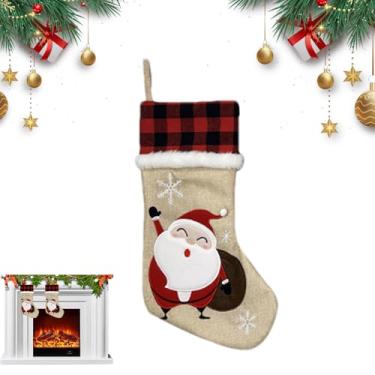 Imagem de Meias Para Natal - Decoração de Inverno para Crianças - Acessórios Divertidos Para Brinquedos Pequenos Chocolates Lareira Jardim Família Amigos