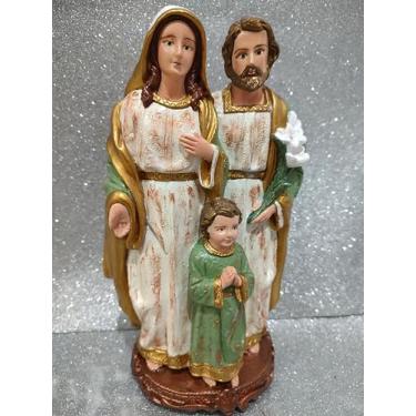 Imagem de Imagem Sagrada Família 30cm gesso maciço