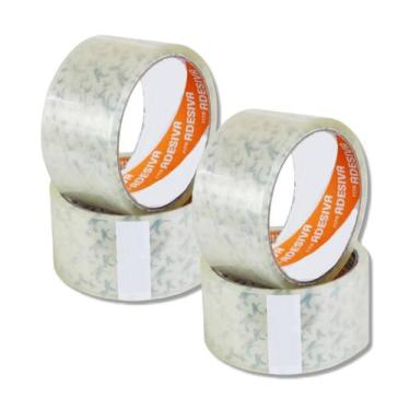 Imagem de Fita adesiva transparente 45mm x 40m, kit com 4 unidades - Koretech