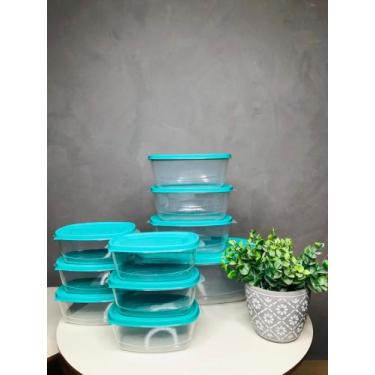 Imagem de  kit potes plastico bpa free 10 pote tampa colorida - BERINDA UTILIDAD