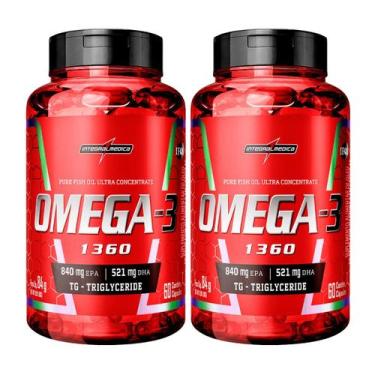 Imagem de 2x Ômega 3 Epa 840mg Dha 521mg Integralmedica 60 Capsulas, Sem Sabor