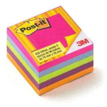 Imagem de Bloco Post-it Neon 76x76mm - 450 folhas